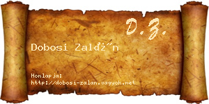 Dobosi Zalán névjegykártya